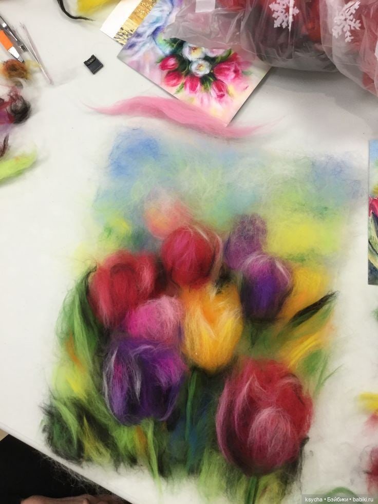 Живопись шерстью — Авторские украшения и аксессуары для кукол: фото (фото 4)
