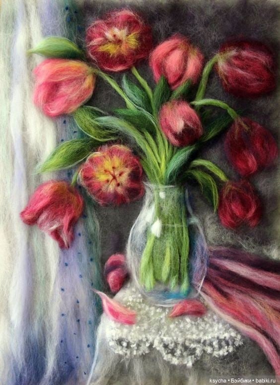 Живопись шерстью — Авторские украшения и аксессуары для кукол: фото