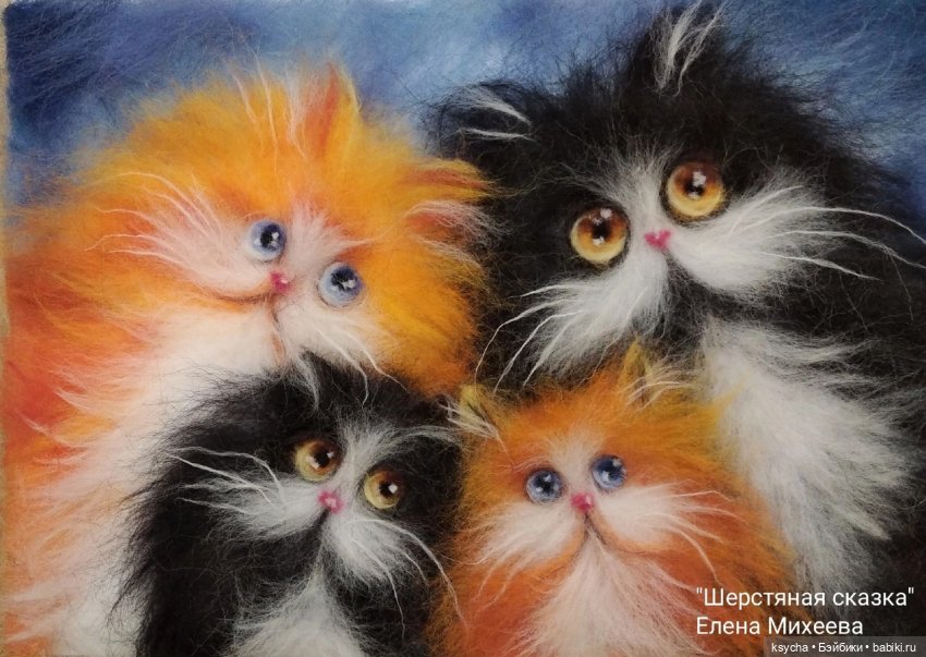 Живопись шерстью — Авторские украшения и аксессуары для кукол: фото