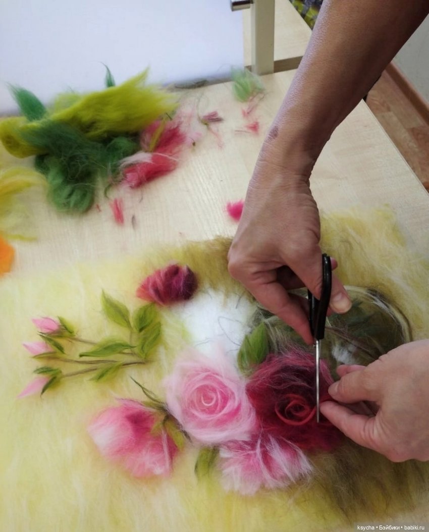 Живопись шерстью — Авторские украшения и аксессуары для кукол: фото