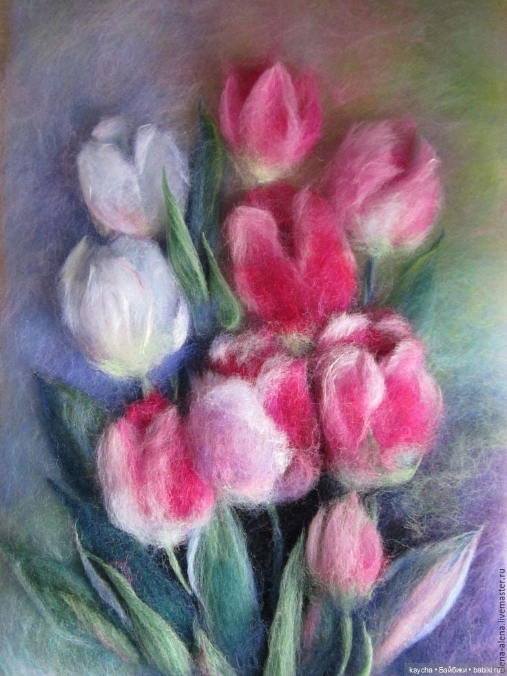 Живопись шерстью — Авторские украшения и аксессуары для кукол: фото