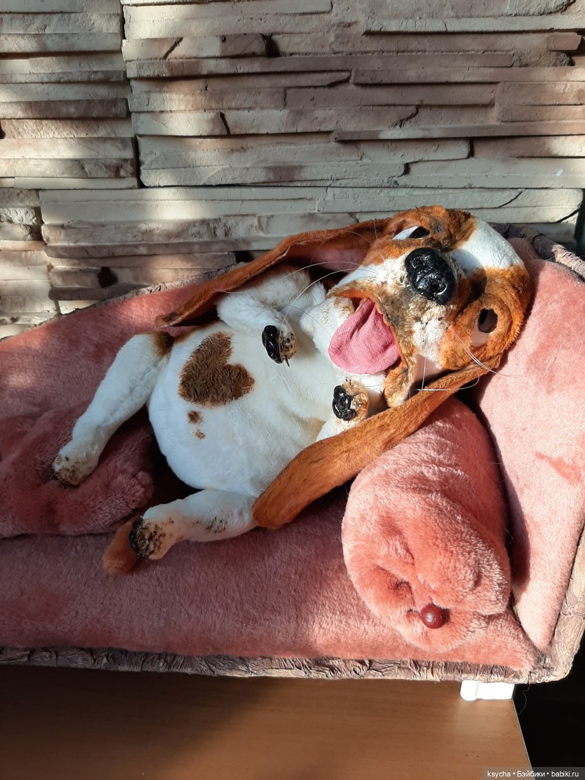 Бассет хаунд Себастьян — Домашние фото авторских игрушек: Тедди