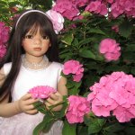 По следам фотоконкурса "Волшебное лето: кукла на природе с букетиком цветов." Анна Лу и Гортензия