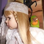 Джулия и попугай. Коллекционная кукла от Fayzah Spanos