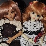 Лисички-сестрички от Кайи Виггз - Лилли крем и Лилли тан (Lillie Elf Cream и Lillie Elf in tan от Kaye Wiggs).