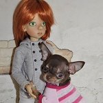 Лайла (Кайе Виггз) с Феней (чишечка). Надеюсь, что любителей собачек на сайте также много, как и поклонников кукол от Кайе