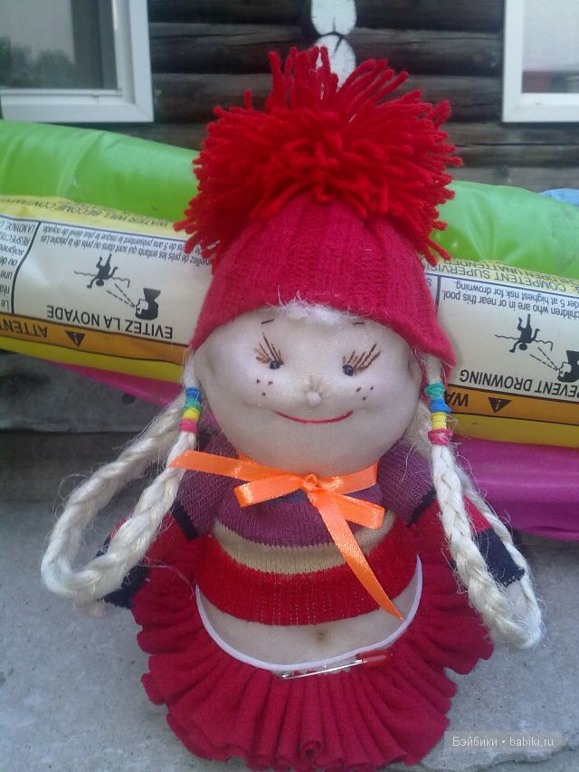 У меня родились радужные пупсы-домовята. Куклы из капрона (фото 5)