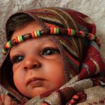 Эми, темненькая девочка, кукла-реборн Елены Ястребовой