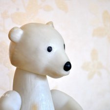 Белый мишка 60-х - 70-х годов Шуйская ф-ка игрушек автор Нина Молостнова