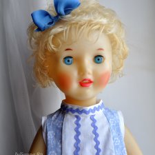 редкая кукла СССР Людочка с зубками Саратовская ф-ка игрушек 70-е года ростик 63 см.