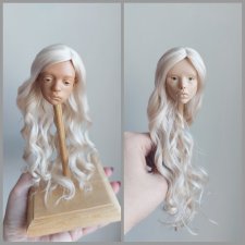 Парик из козочки для Птички Лоры, Китти, Адель, Чарли и им подобным головам, размером 10.5-11 см