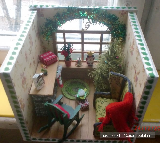 Новогодняя сценка — Румбоксы и кукольные интерьеры: фото