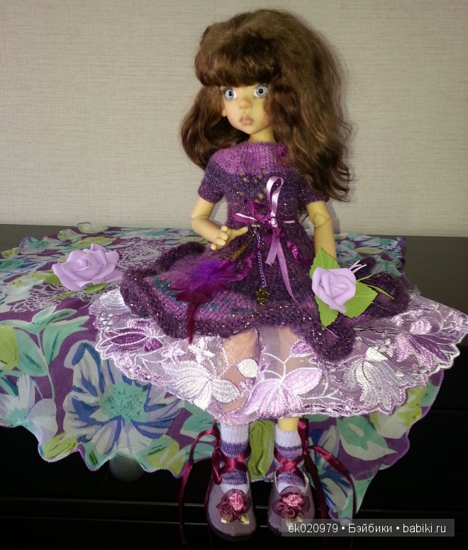 Наряд для кукол МСД от Кайе Виггз "Сливовое очарование"