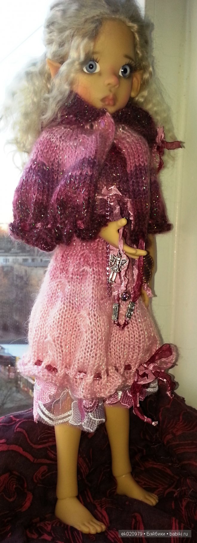 Наряд для кукол МСД от Кайе Виггз "Малиновый туман" (фото 3)