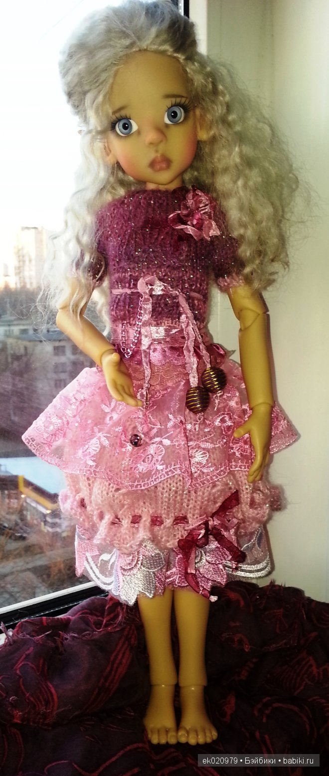 Наряд для кукол МСД от Кайе Виггз "Малиновый туман"