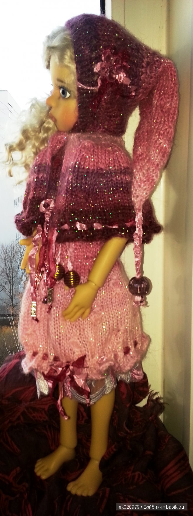 Наряд для кукол МСД от Кайе Виггз "Малиновый туман" (фото 7)