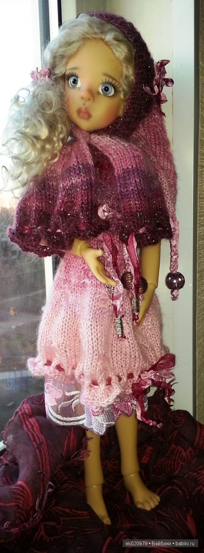 Наряд для кукол МСД от Кайе Виггз "Малиновый туман" (фото 10)