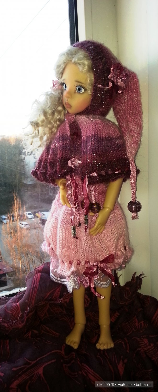 Наряд для кукол МСД от Кайе Виггз "Малиновый туман" (фото 9)