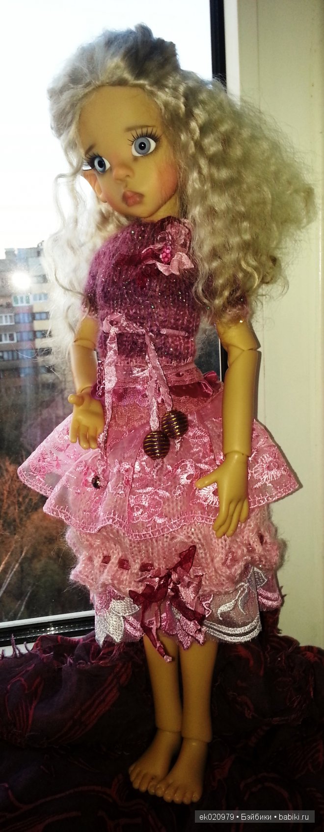 Наряд для кукол МСД от Кайе Виггз "Малиновый туман"