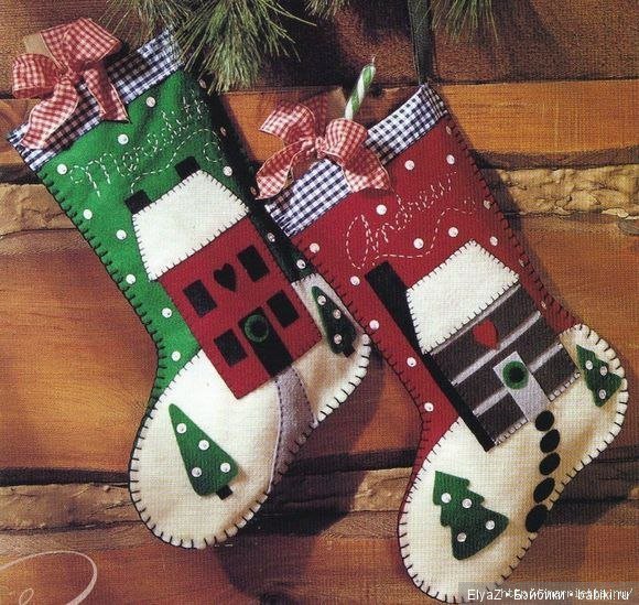Рождественские сапожки на камин (фото 7)