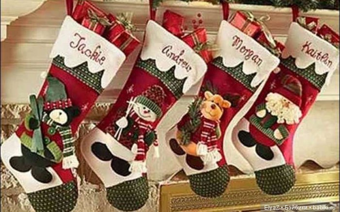 Рождественские сапожки на камин (фото 3)