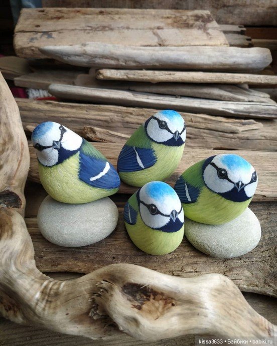 Восхитительные идеи росписи камней под птичек (фото 3)