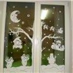 Новогоднее украшение окон (вытынанка)