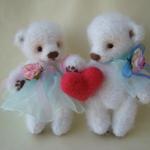 Неразлучники. Игрушки вязанные спицами Ольги Чернухо