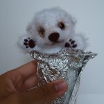 Мишка-эскимо.  Игрушка вязанная крючком Ольги Чернухо