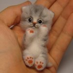 Замурчательного дня. Игрушка валянием из шерсти ручной работы