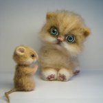 Кошки-мышки. Игрушки валянием из шерсти
