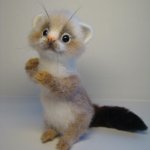 Хорёк. Авторская игрушка валянием Ольги Чернухо