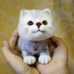 Котики моей сестры. Игрушки валянием из шерсти