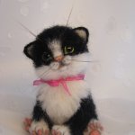 Кот - маленький, но важный. Авторская игрушка валянием из шерсти Ольги Чернухо