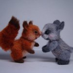 Бельчонок и Ко. Авторские игрушки валянием Ольги Чернухо