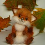 Лисёнок. Авторская игрушка валянием Ольги Чернухо