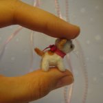Очень маленький Котейка. Авторская игрушка валянием из шерсти Ольги Чернухо