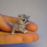 Усатый полосатый, авторская игрушка валянием из шерсти Ольги Чернухо