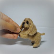 Ручной щенок. Авторская игрушка Ольги Чернухо