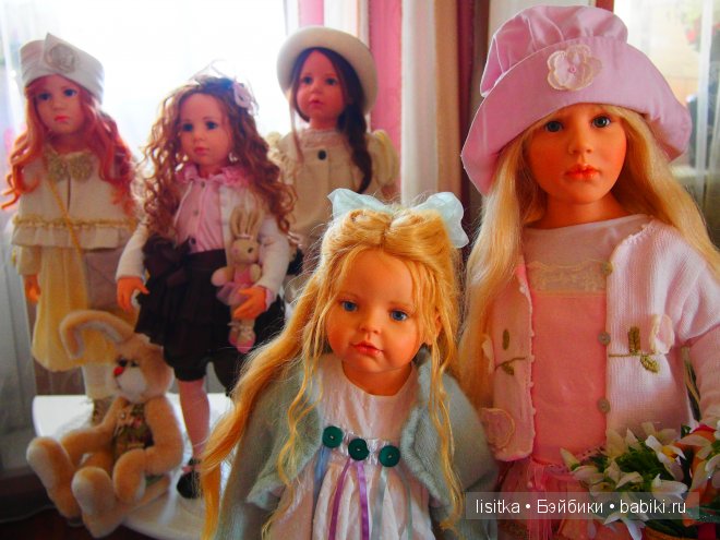 Милые девочки Fine 2006 г, Gila 2008 г, Lucille 2010 г, Saphira 2012 г, Vivian 2013 г - студийные куклы Хильдегард Гюнцель