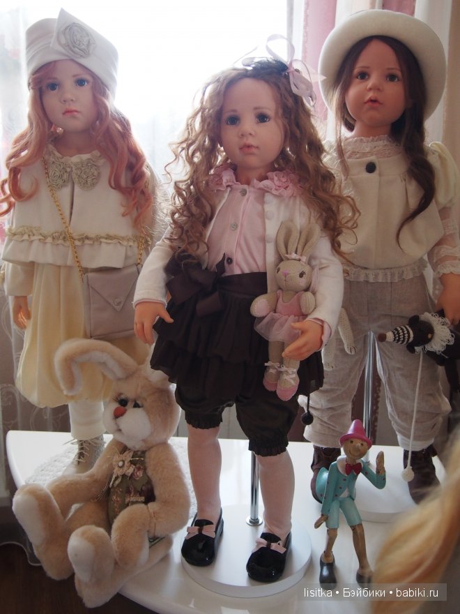 Милые девочки Fine 2006 г, Gila 2008 г, Lucille 2010 г, Saphira 2012 г, Vivian 2013 г - студийные куклы Хильдегард Гюнцель