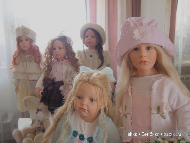Милые девочки Fine 2006 г, Gila 2008 г, Lucille 2010 г, Saphira 2012 г, Vivian 2013 г - студийные куклы Хильдегард Гюнцель