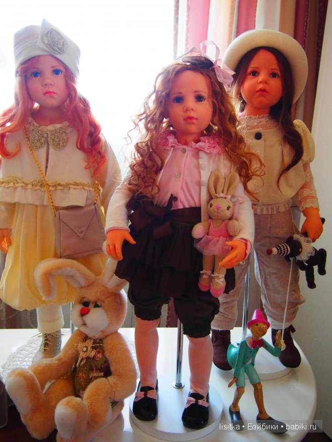 Милые девочки Fine 2006 г, Gila 2008 г, Lucille 2010 г, Saphira 2012 г, Vivian 2013 г - студийные куклы Хильдегард Гюнцель