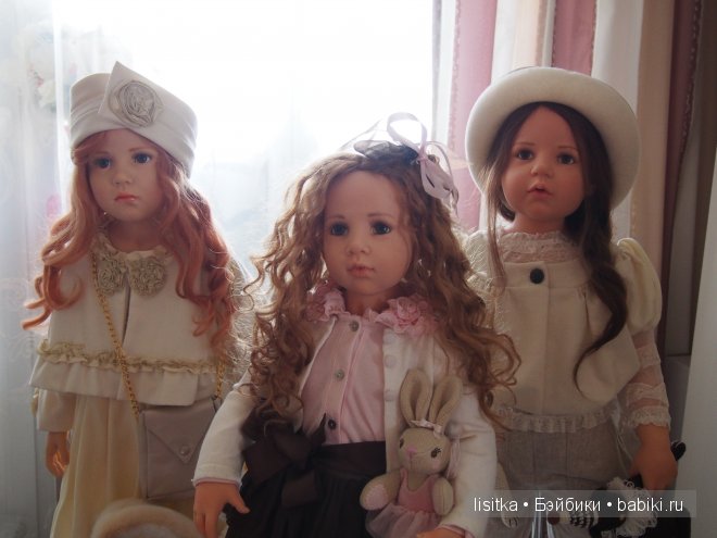 Милые девочки Fine 2006 г, Gila 2008 г, Lucille 2010 г, Saphira 2012 г, Vivian 2013 г - студийные куклы Хильдегард Гюнцель