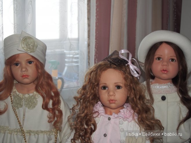Милые девочки Fine 2006 г, Gila 2008 г, Lucille 2010 г, Saphira 2012 г, Vivian 2013 г - студийные куклы Хильдегард Гюнцель