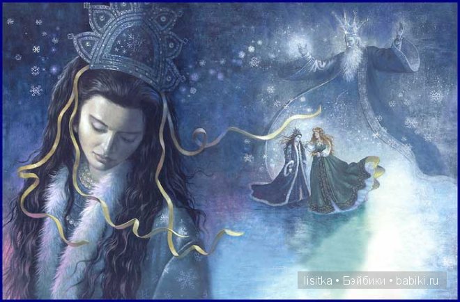 "Снежная принцесса"- еще одна вариация сказки "Снегурочка" в иллюстрациях Рут Сандерсон. Часть 2. - Белоснежка