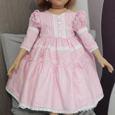 Платье розовое для кукол 65-70 см