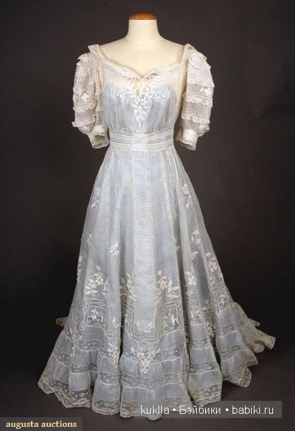 Чайное платье. Немного из истории моды. Антикварная кукла Хенрих Хандверк, Heinrich Handwerck