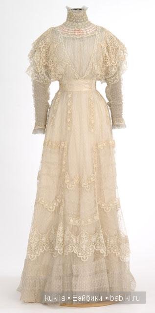 Чайное платье. Немного из истории моды. Антикварная кукла Хенрих Хандверк, Heinrich Handwerck