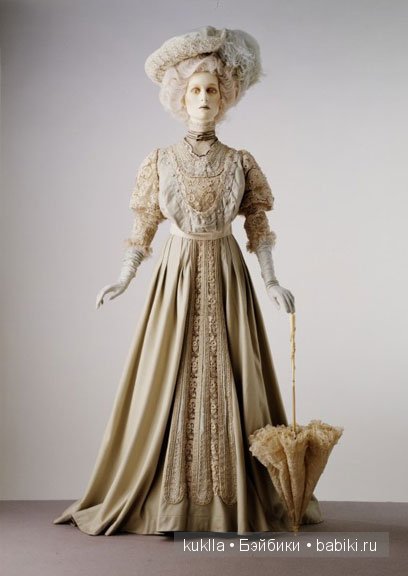 Чайное платье. Немного из истории моды. Антикварная кукла Хенрих Хандверк, Heinrich Handwerck